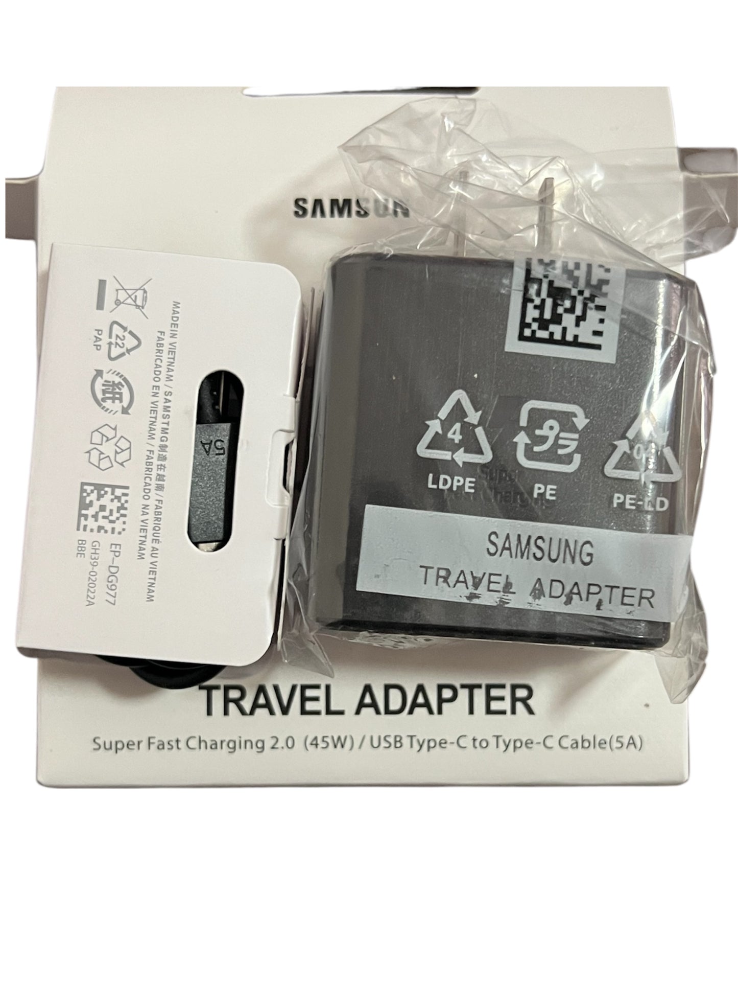 Cargador Samsung  carga rápida tipo C 45wats